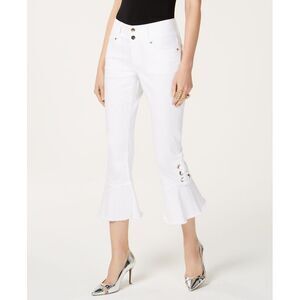 Cropped Ruffled Jeans